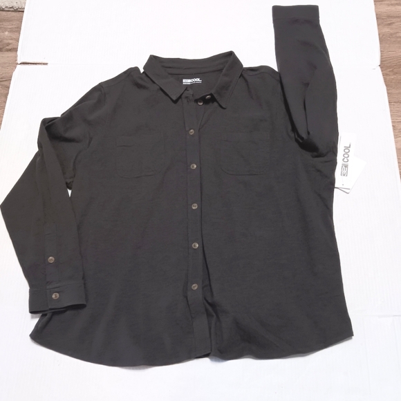 32 DEGREES Cool 100% cotton knit button down NWT shirt, XXL - Picture 3 of 13